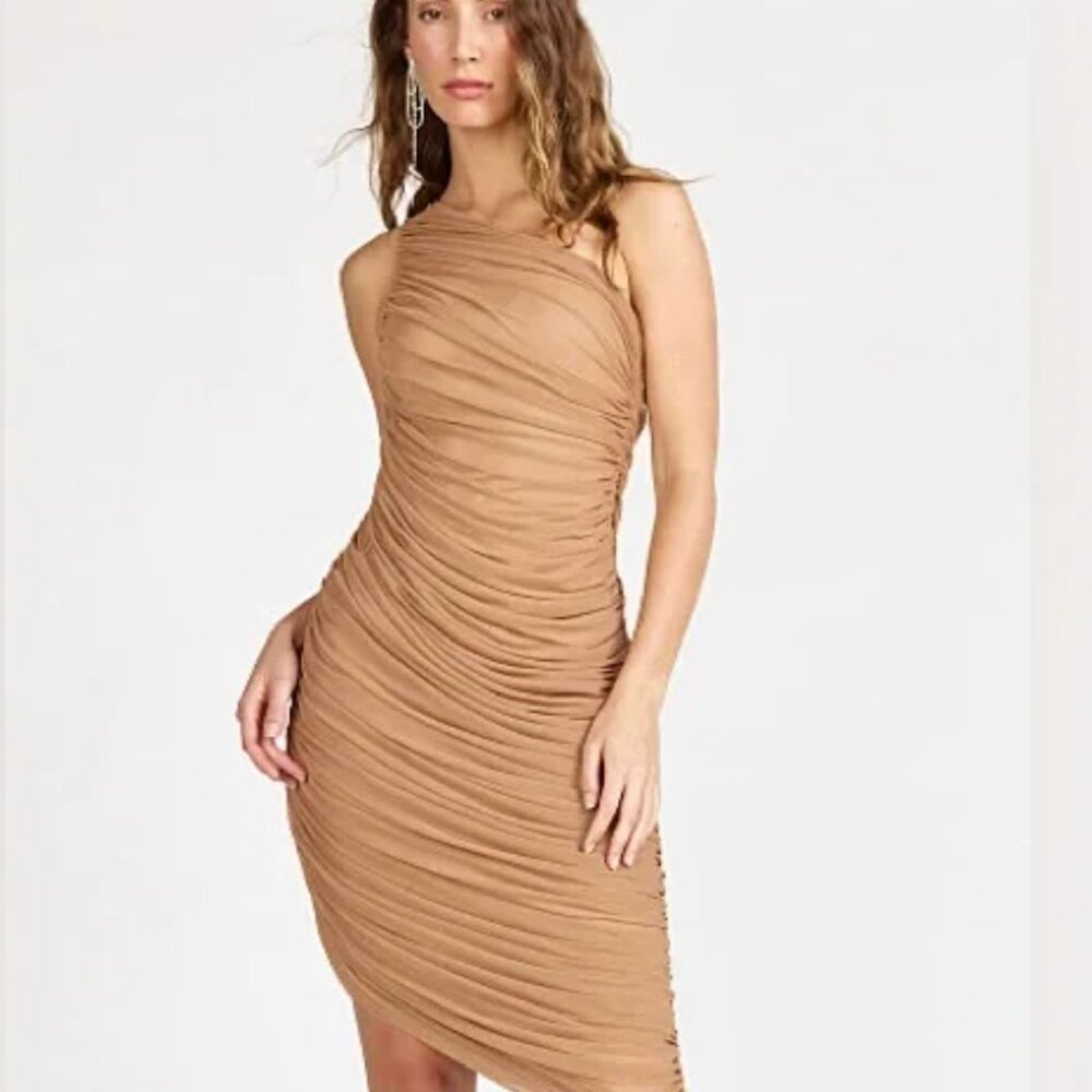 Do+Be One-Shoulder Mesh Midi Dress